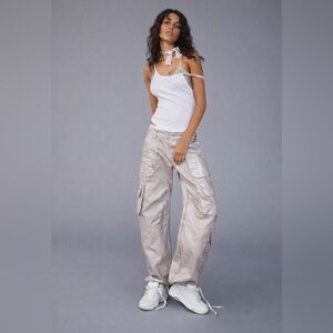 Free People We The Free Lap of Luxury Barrel Cargo Pants 28 NWOT $228 Gold Rose